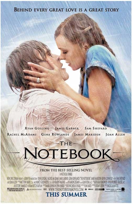 Ryan Gosling THE NOTEBOOK Rachel McAdams movie poster 11x17