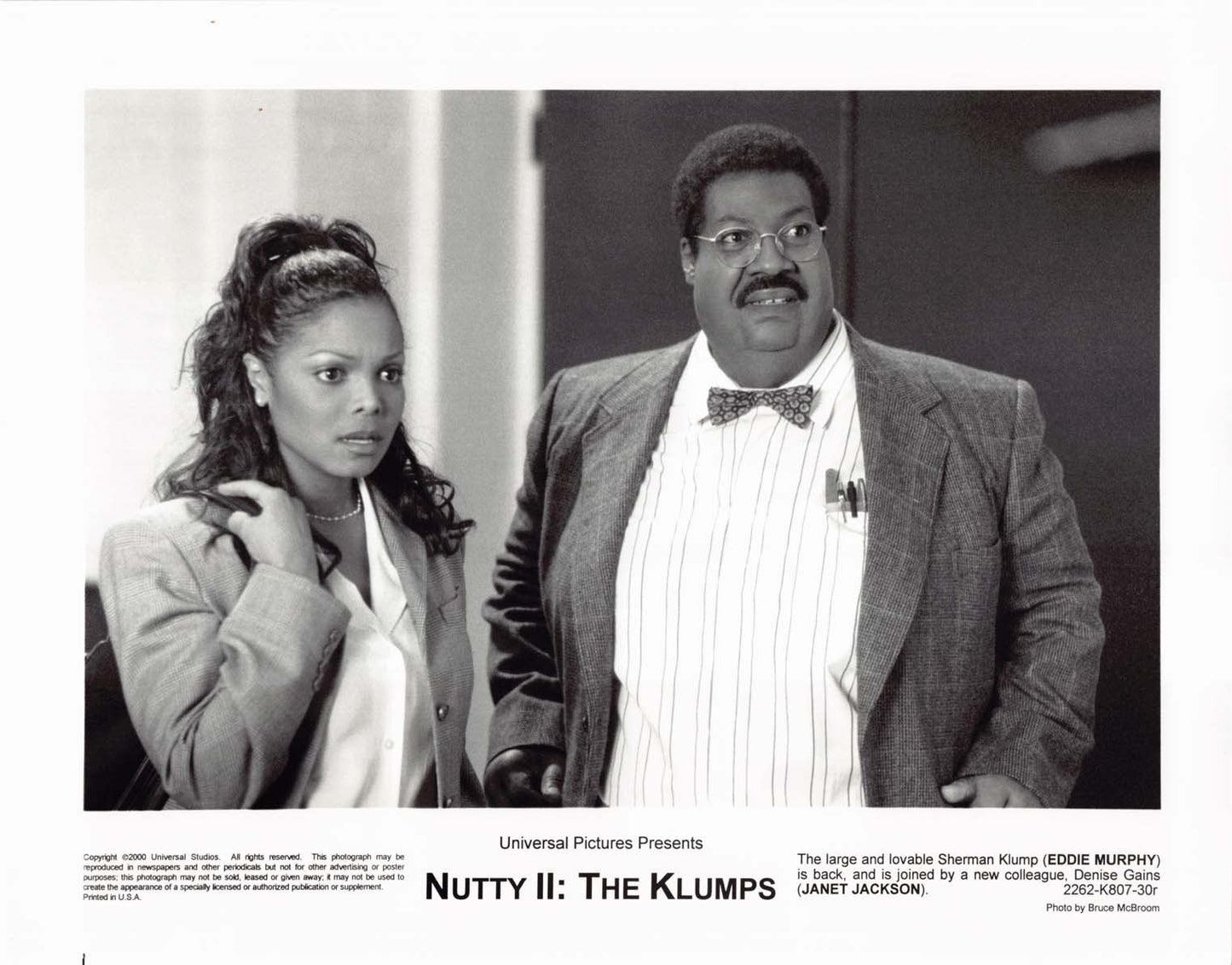 Eddie Murphy NUTTY PROFESSOR 2 KLUMPS Janet Jackson original 8x10 press photo