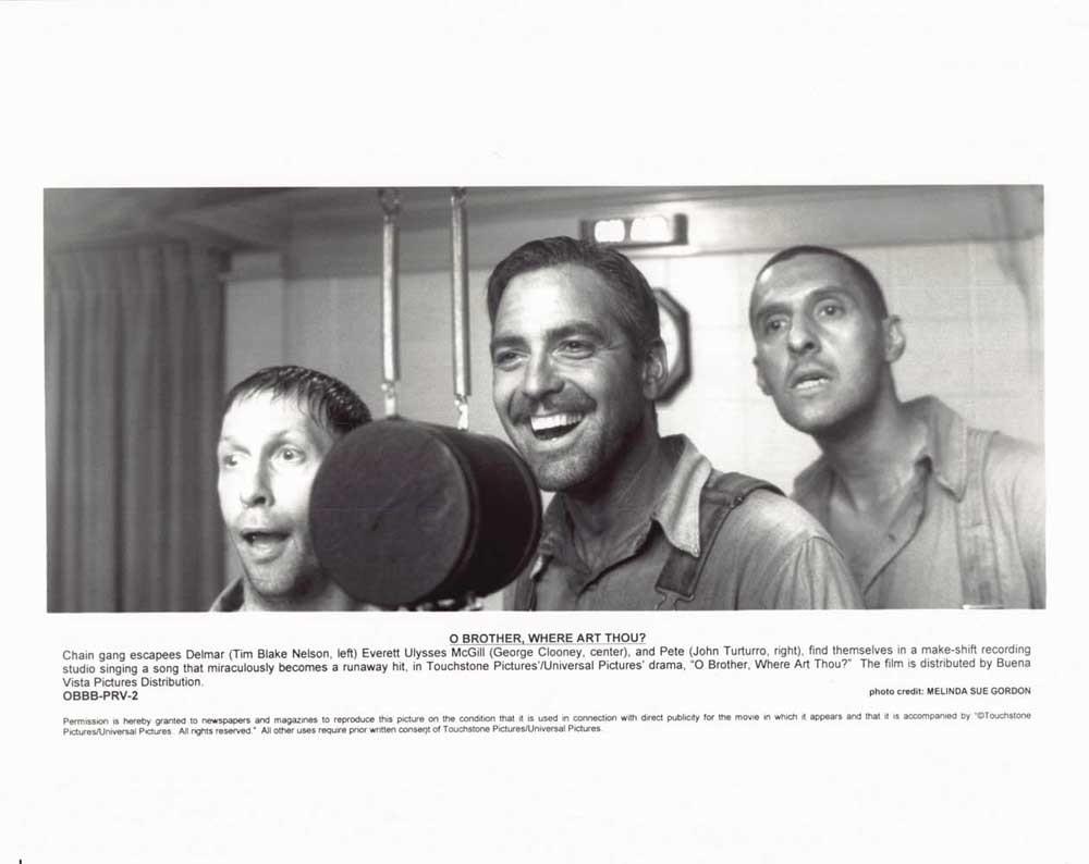 George Clooney O BROTHER WHERE ART THOU? Turturro original 10x8 press photo 2001