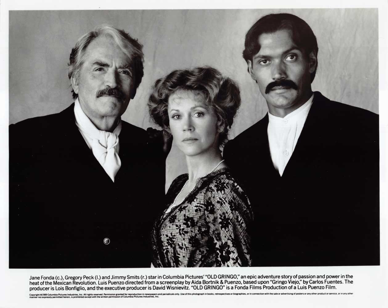 Gregory Peck OLD GRINGO Jane Fonda Jimmy Smits 1989 original 8x10 press photo