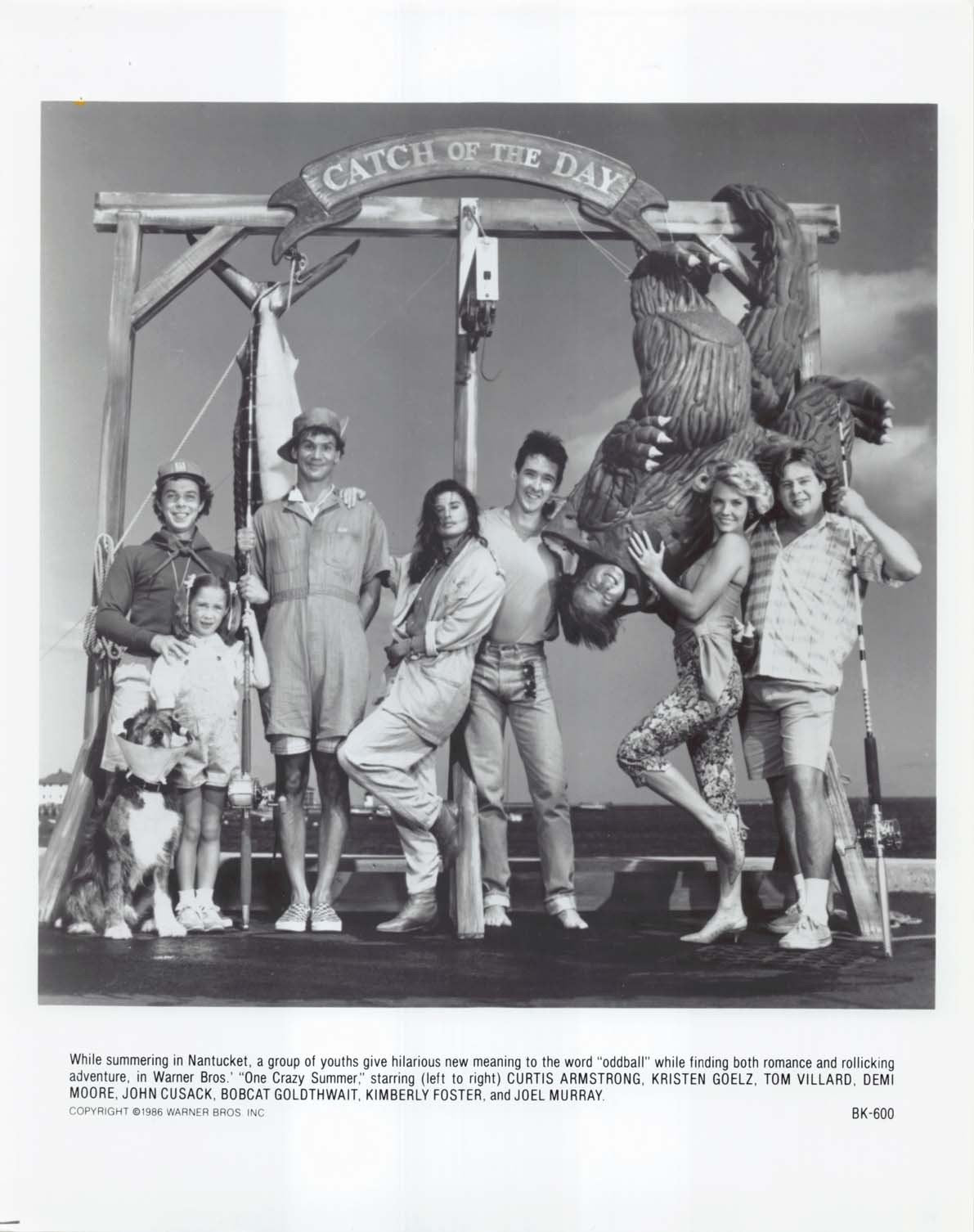 John Cusack ONE CRAZY SUMMER Demi Moore cast 1986 press photo 8x10