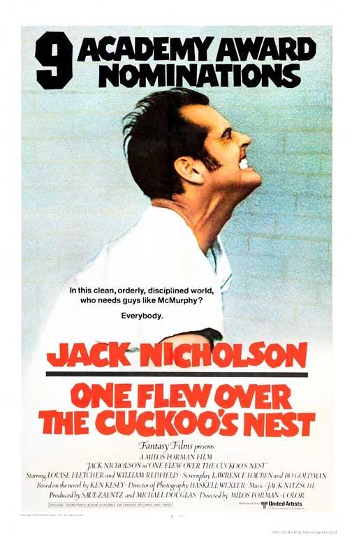 Jack Nicholson ONE FLEW OVER THE CUCKOO'S NEST movie poster 11x17