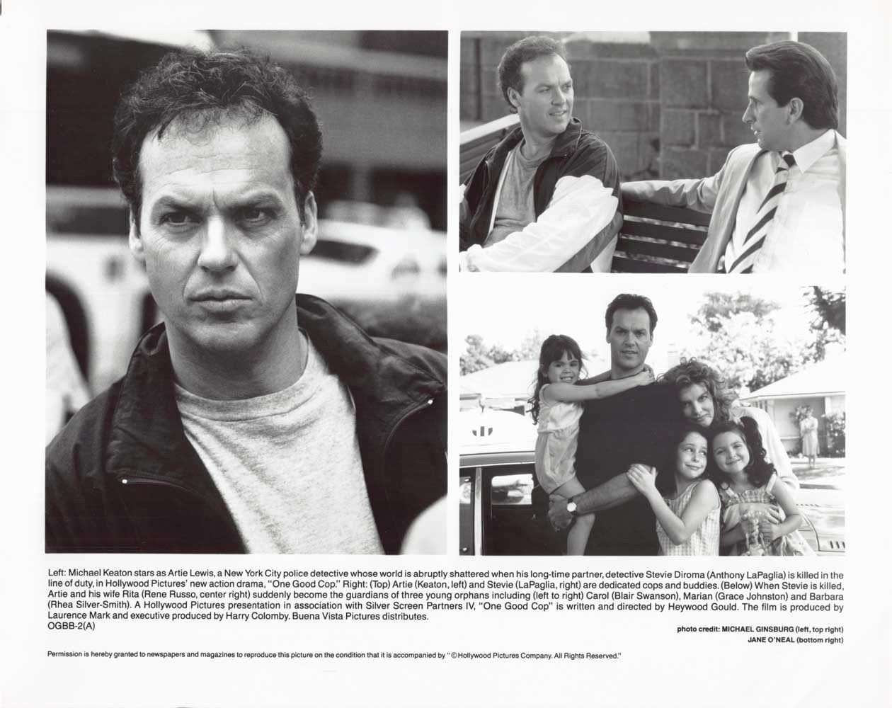 Michael Keaton ONE GOOD COP Rene Russo original 8x10 press photo 1991