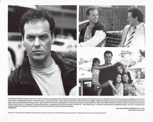 Michael Keaton ONE GOOD COP Rene Russo original 8x10 press photo 1991