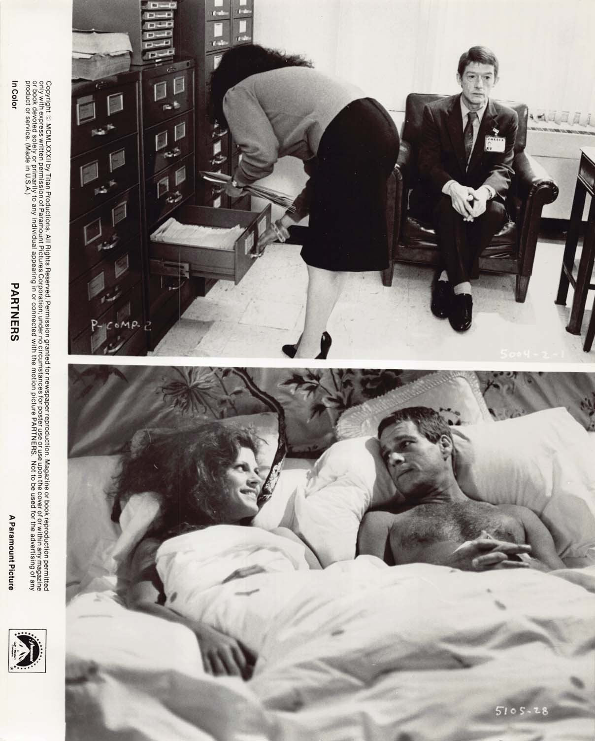 Ryan O'Neal PARTNERS John Hurt original 8x10 press photos 1982