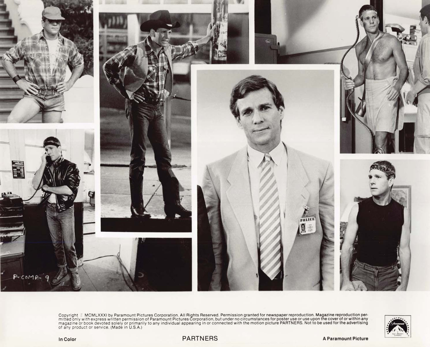 Ryan O'Neal PARTNERS John Hurt original 8x10 press photos 1982