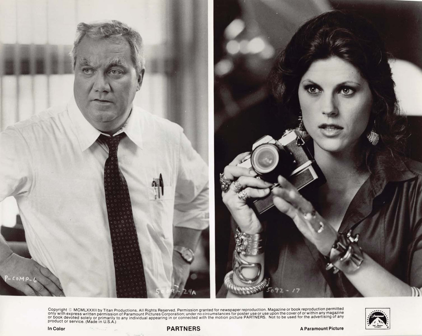 Ryan O'Neal PARTNERS John Hurt original 8x10 press photos 1982