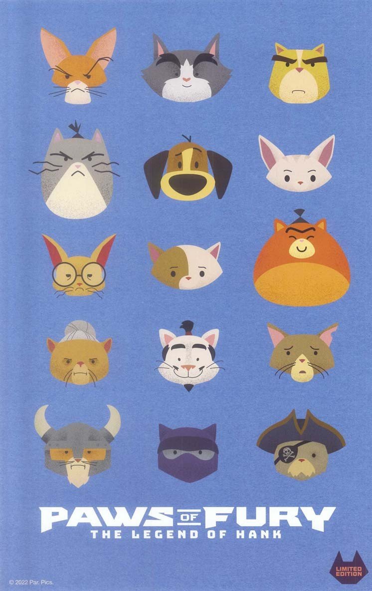 PAWS OF FURY LEGEND OF HANK original studio checklist movie poster 11x17