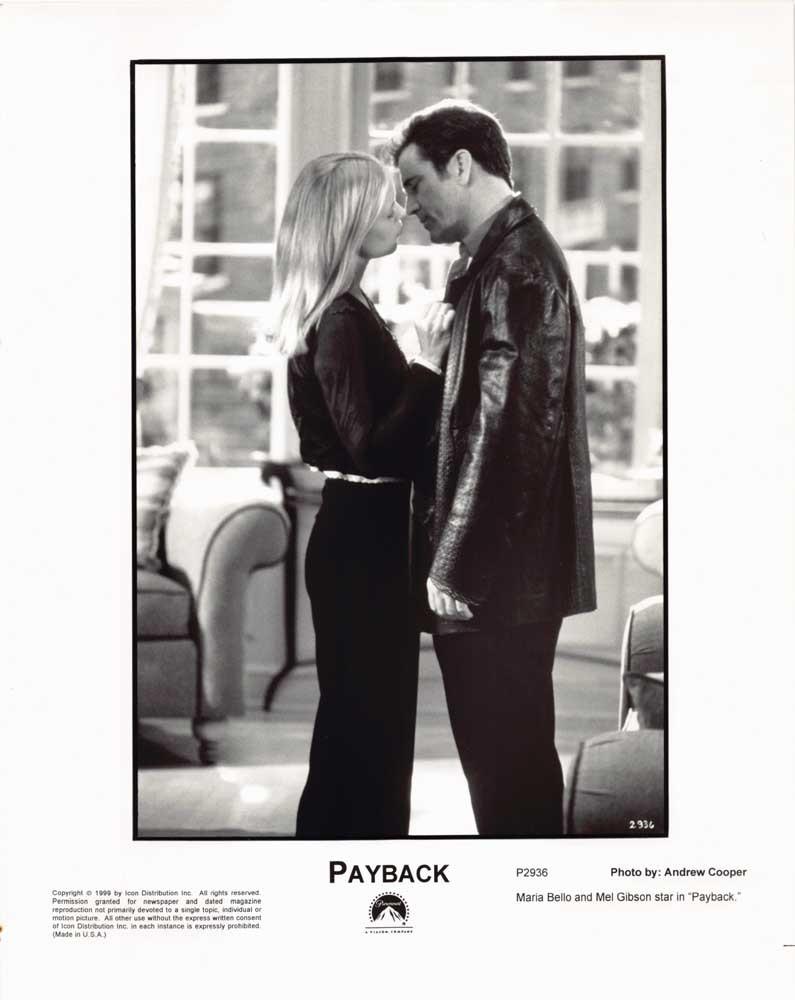 Mel Gibson PAYBACK Maria Bello original 8x10 press photo 1999