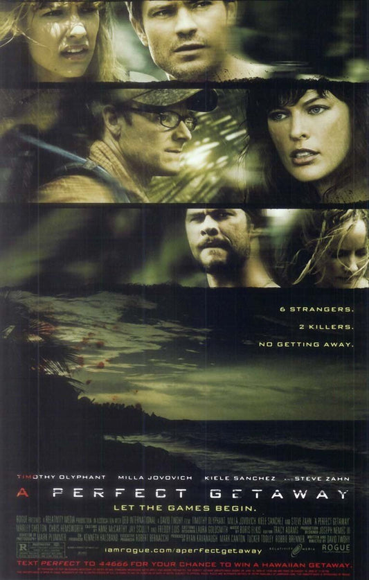 Timothy Olyphant A PERFECT GETAWAY Jovovich original studio movie poster 11x17
