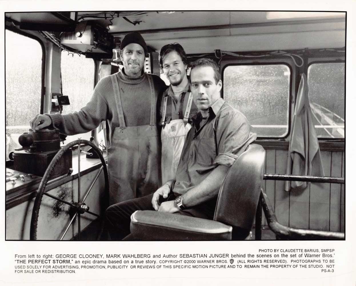 George Clooney PERFECT STORM Mark Wahlberg original press photo 2000