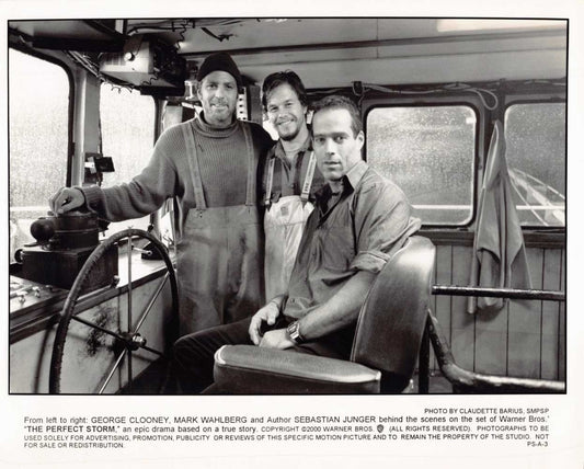 George Clooney PERFECT STORM Mark Wahlberg original press photo 2000