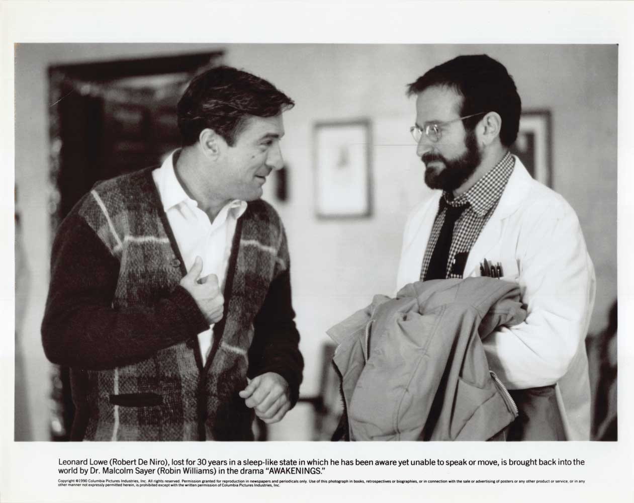 Robert De Niro AWAKENINGS Robin Williams original 8x10 press photo 1990