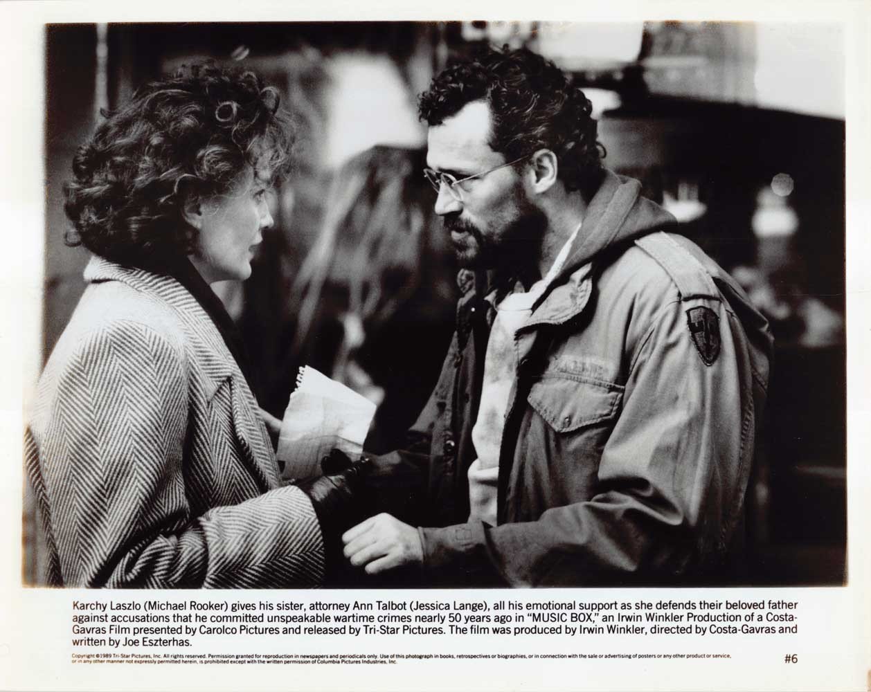Jessica Lange MUSIC BOX Michael Rooker original 8x10 press photo 1989
