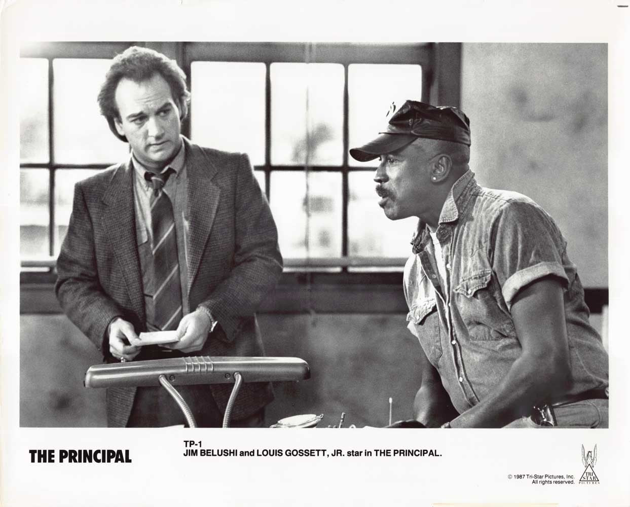 Jim Belushi THE PRINCIPAL Lou Gossett Jr. original press photo 1987