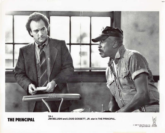 Jim Belushi THE PRINCIPAL Lou Gossett Jr. original press photo 1987