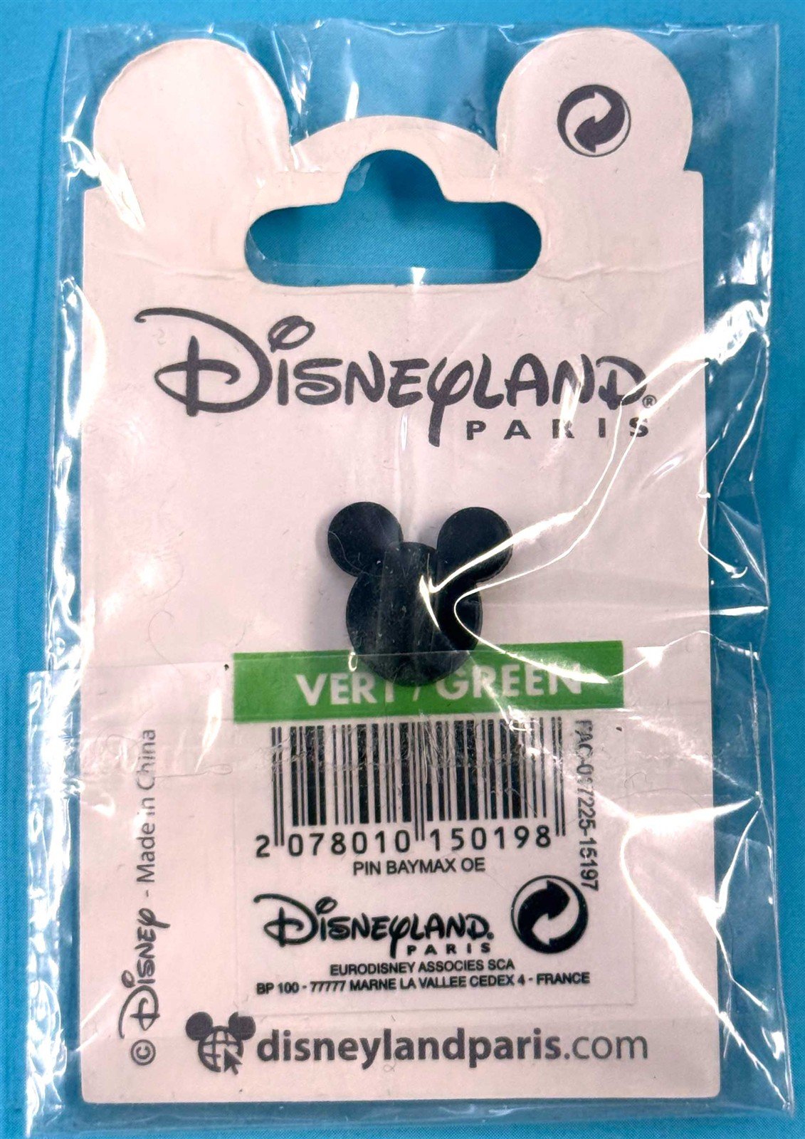 Disneyland Paris BIG HERO 6 Baymax waving pin