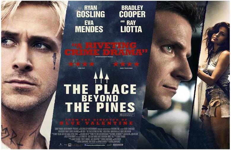 Ryan Gosling PLACE BEYOND THE PINES Bradley Cooper Eva Mendes movie poster 17x11