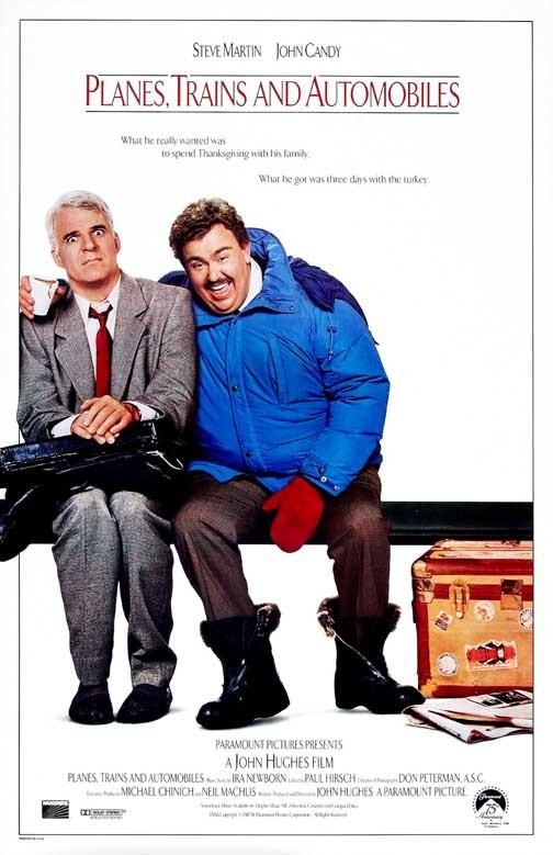 Steve Martin PLANES, TRAINS AND AUTOMOBILES John Candy movie poster 11x17