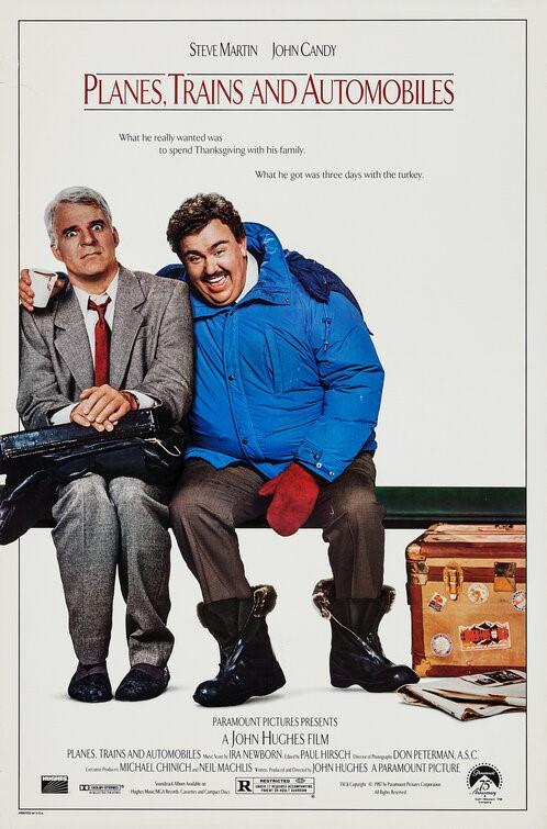 John Candy PLANES TRAINS AND AUTOMOBILES original 1987 movie poster 27x41