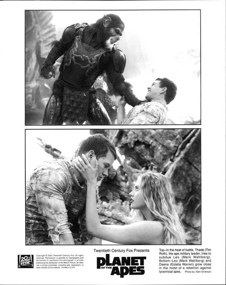 Tim Roth PLANET OF THE APES Mark Wahlberg original 8x10 press photo Tim Burton