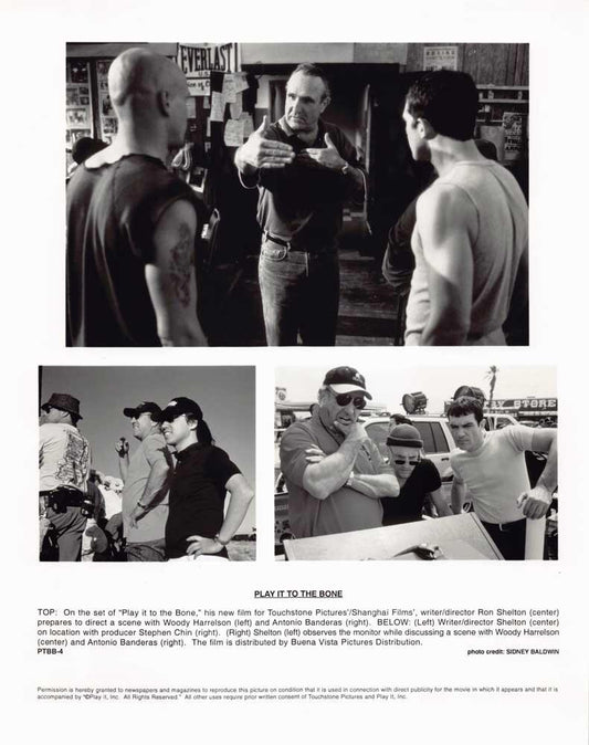 Harrelson PLAY IT TO THE BONE Banderas original 8x10 press photo Ron Shelton