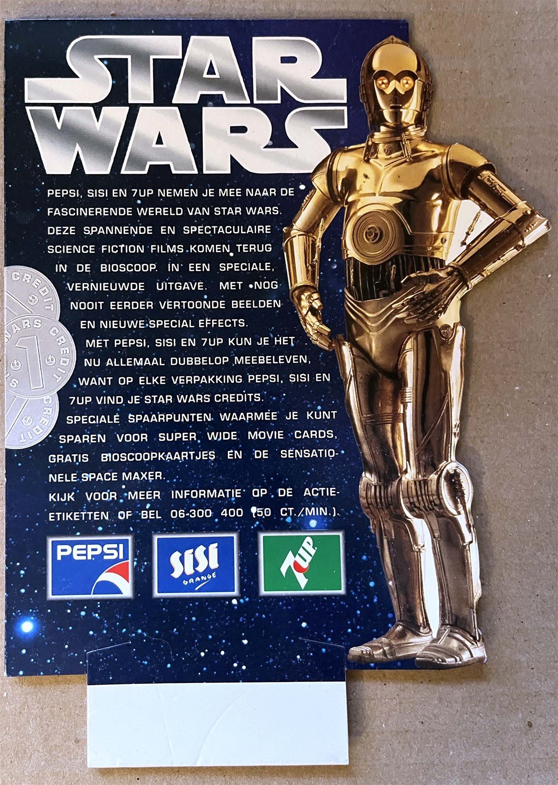 Danish STAR WARS store counter display Pepsi Sisi Orange 7-Up 1998