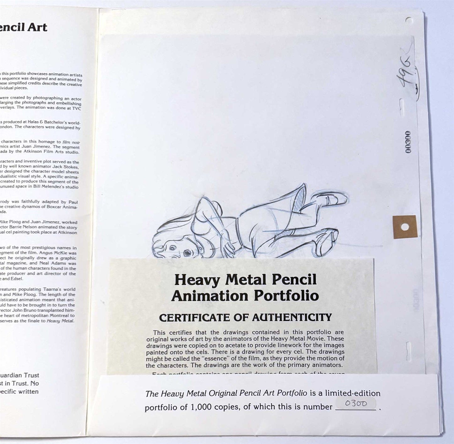 HEAVY METAL Movie Original Pencil Art Portfolio #300/1000 animation