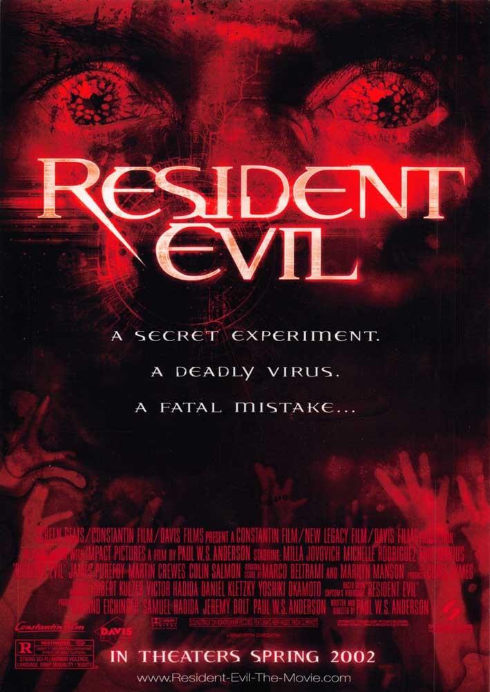 Milla Jovovich RESIDENT EVIL studio promo postcard 2002