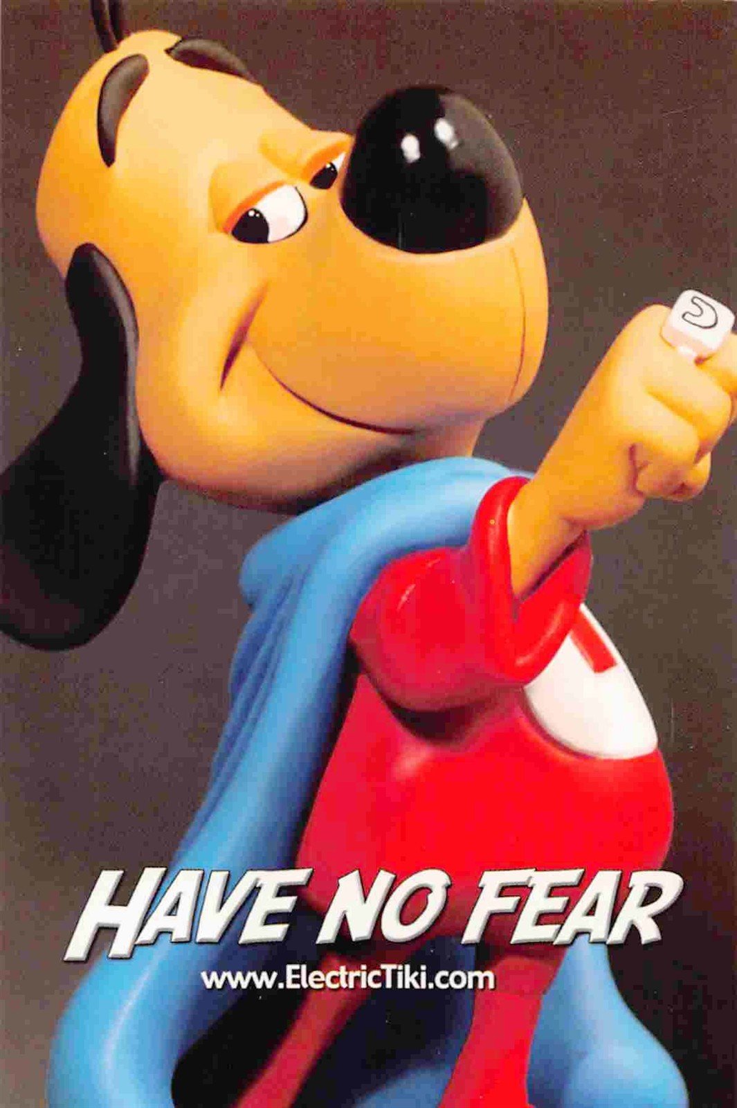 Electric Tiki UNDERDOG statue promo postcard