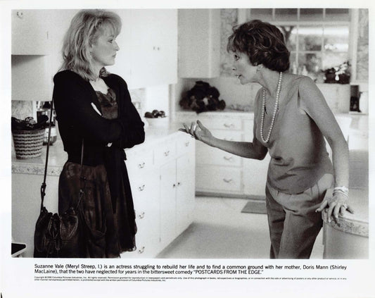 Meryl Streep POSTCARDS FROM THE EDGE MacLaine 1990 original 8x10 press photo