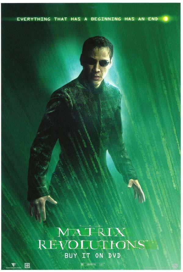 Keanu Reeves MATRIX REVOLUTIONS Carrie-Anne Moss ORIGINAL video poster set