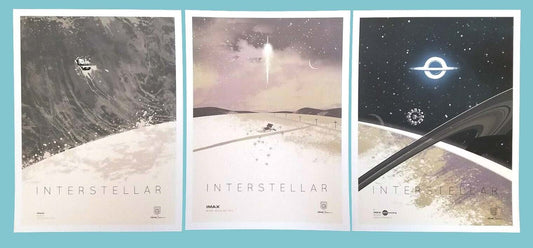 Christopher Nolan INTERSTELLAR set of 3 IMAX original ltd edition 12x16 posters