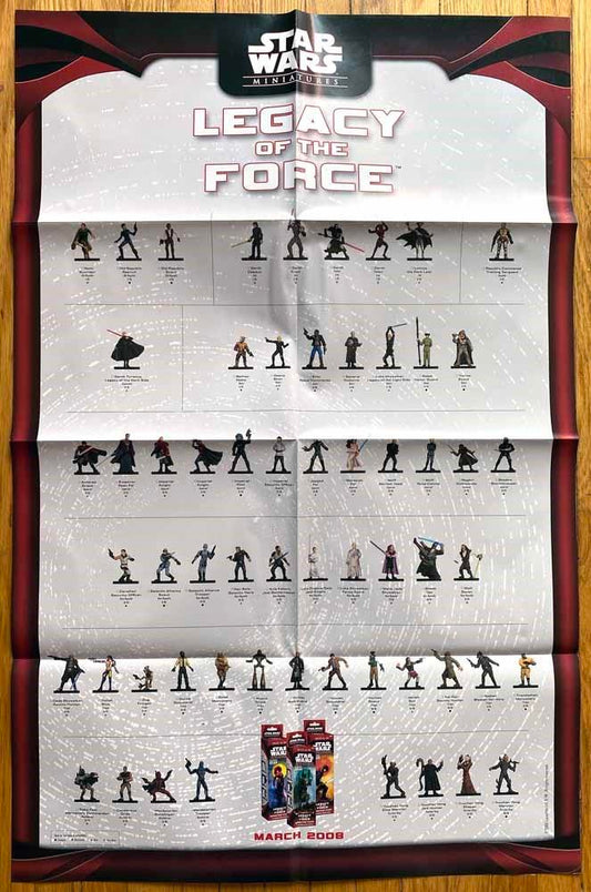 Wizards of the Coast STAR WARS MINIATURES poster LEGACY OF THE FORCE game board