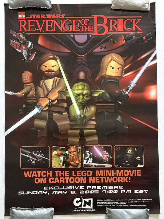 Cartoon Network LEGO STAR WARS REVENGE OF THE BRICK original rolled poster 2005