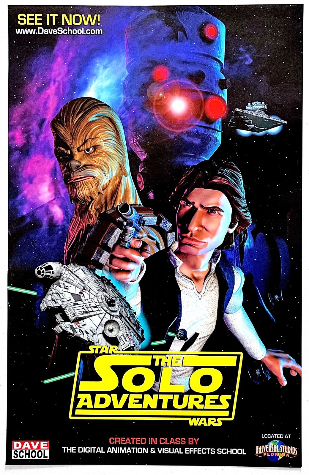 Dave School STAR WARS SOLO ADVENTURES original 11x17 poster 2005