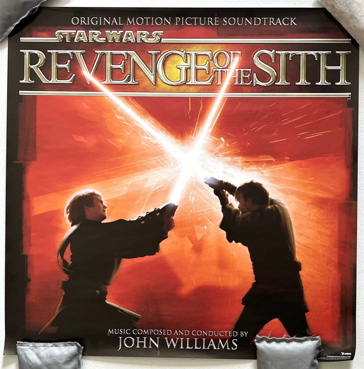 STAR WARS REVENGE OF THE SITH rolled original soundtrack poster 2005