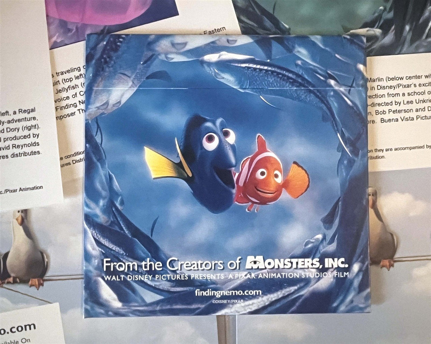 Pixar Disney FINDING NEMO original media CD press kit with 4 color stills