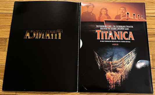 Leonard Nimoy Imax's TITANICA media press kit with slides & photo
