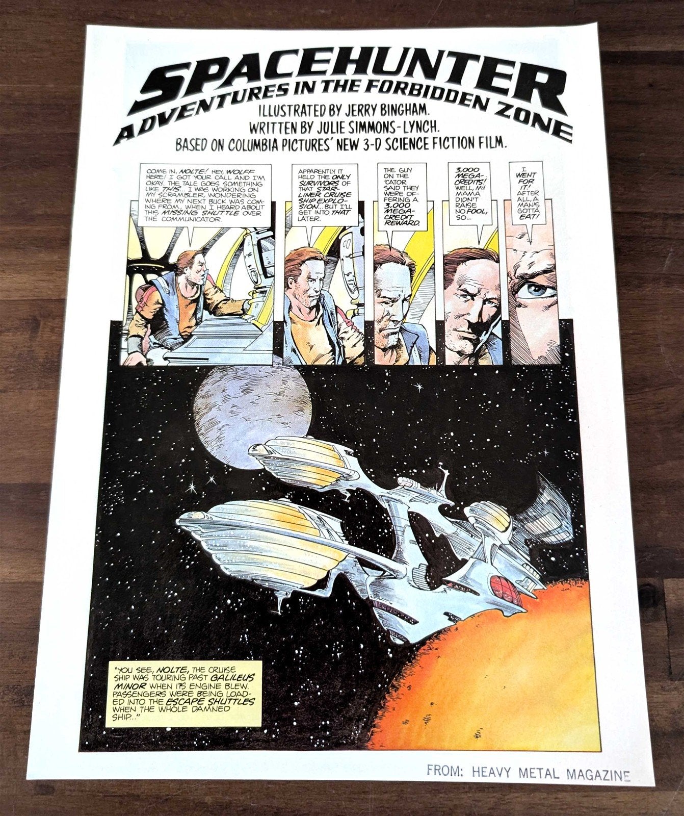 Peter Strauss SPACEHUNTER ADVENTURES IN THE FORBIDDEN ZONE in 3D press kit 1983