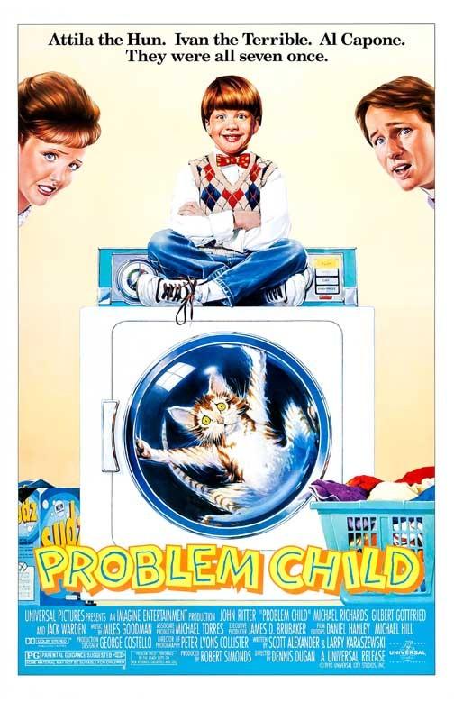 John Ritter PROBLEM CHILD Gilbert Gottfried movie poster 11x17