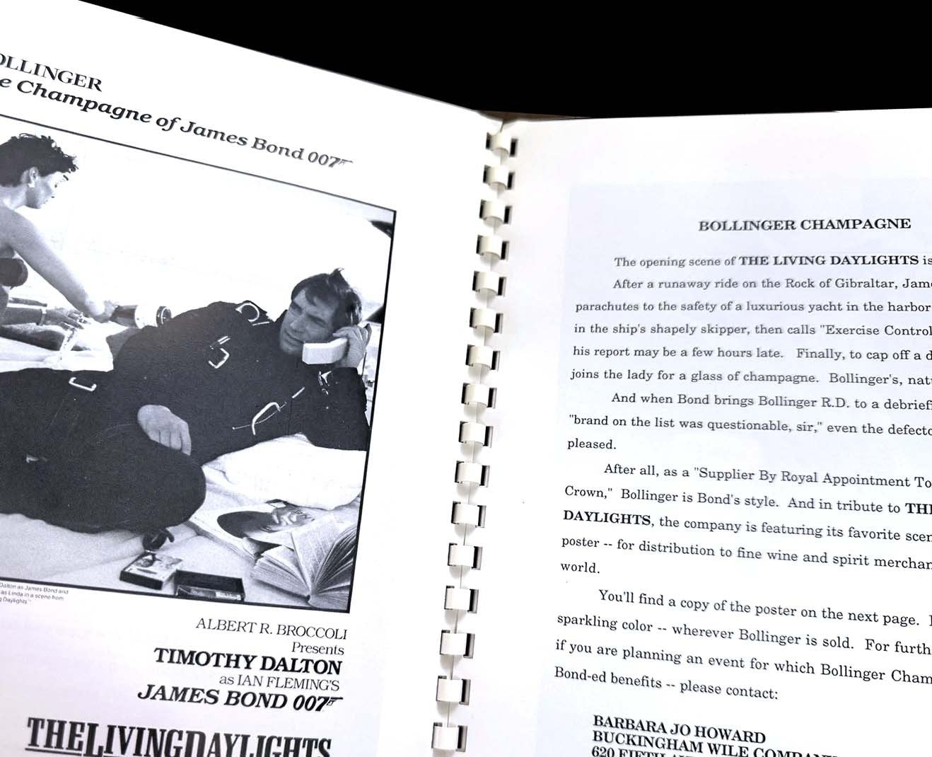 James Bond 007 Timothy Dalton LIVING DAYLIGHTS Promotional Guide 1987
