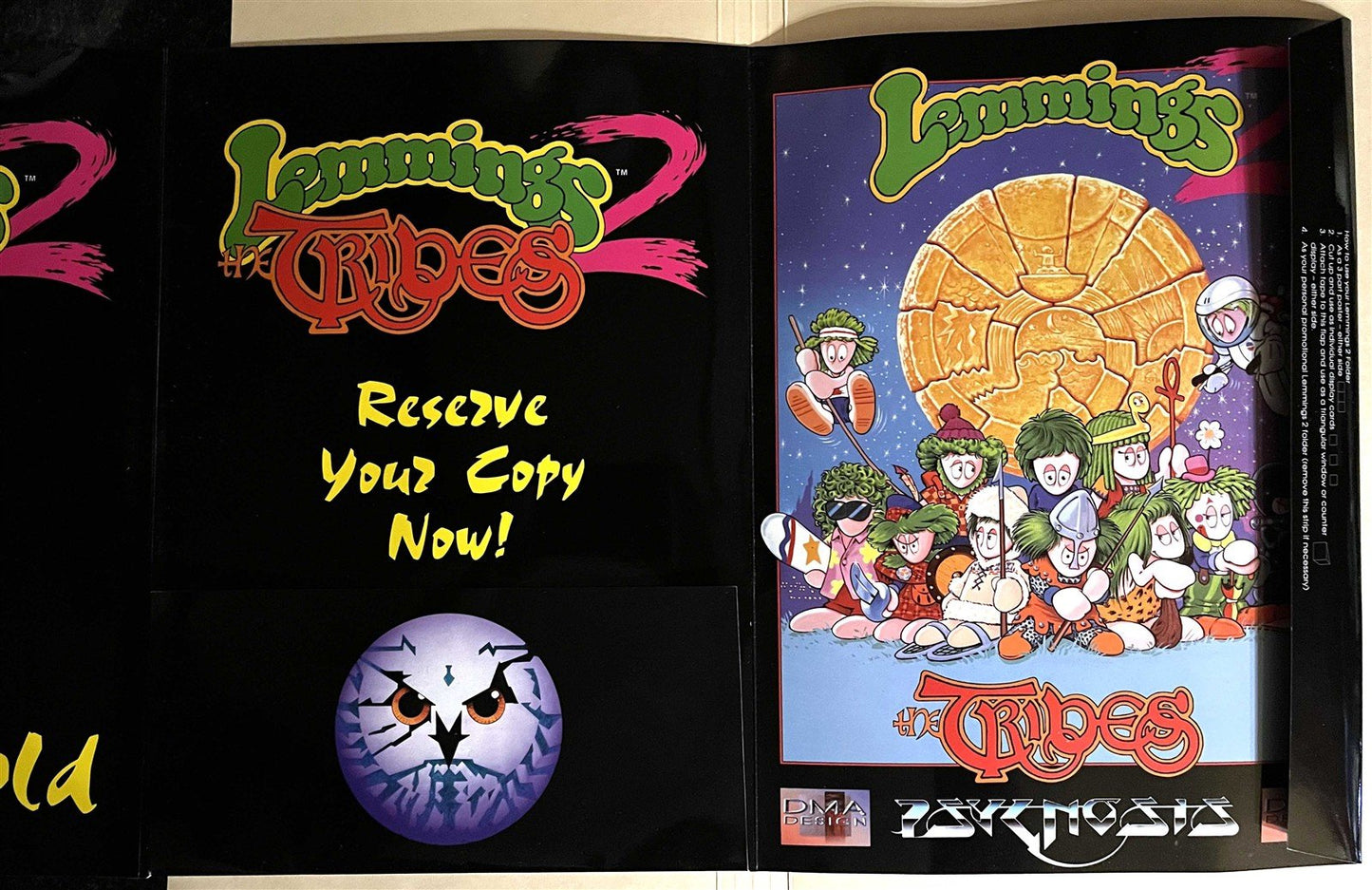 Psygnosis LEMMINGS 2 TRIBES original deluxe store promo kit 1993 DMA