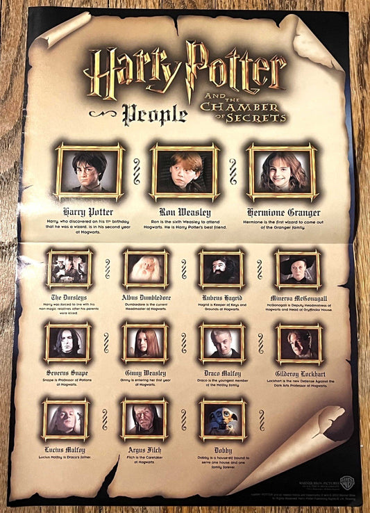 HARRY POTTER CHAMBER OF SECRETS original promo give-away 'People' poster