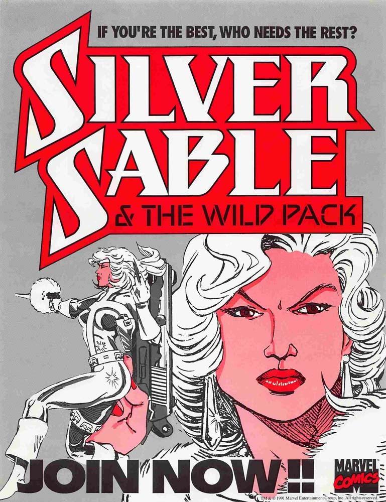 Marvel Punisher THE BIG GUNS Silver Sable Cage 1991 promo kit complete