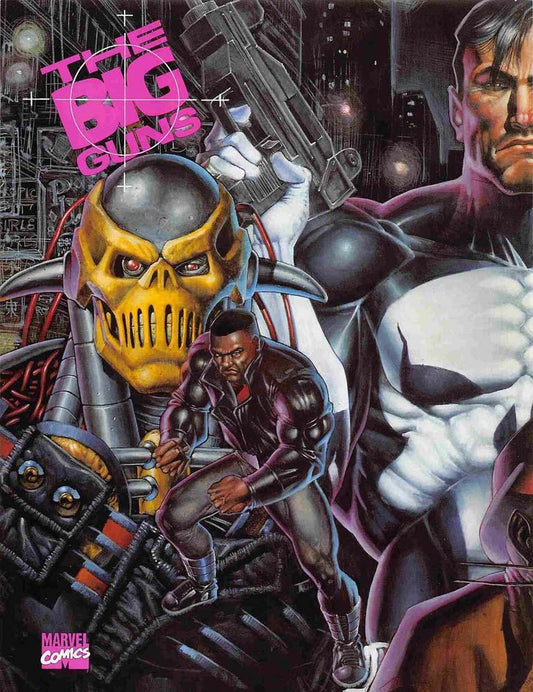 Marvel Punisher THE BIG GUNS Silver Sable Cage 1991 promo kit complete