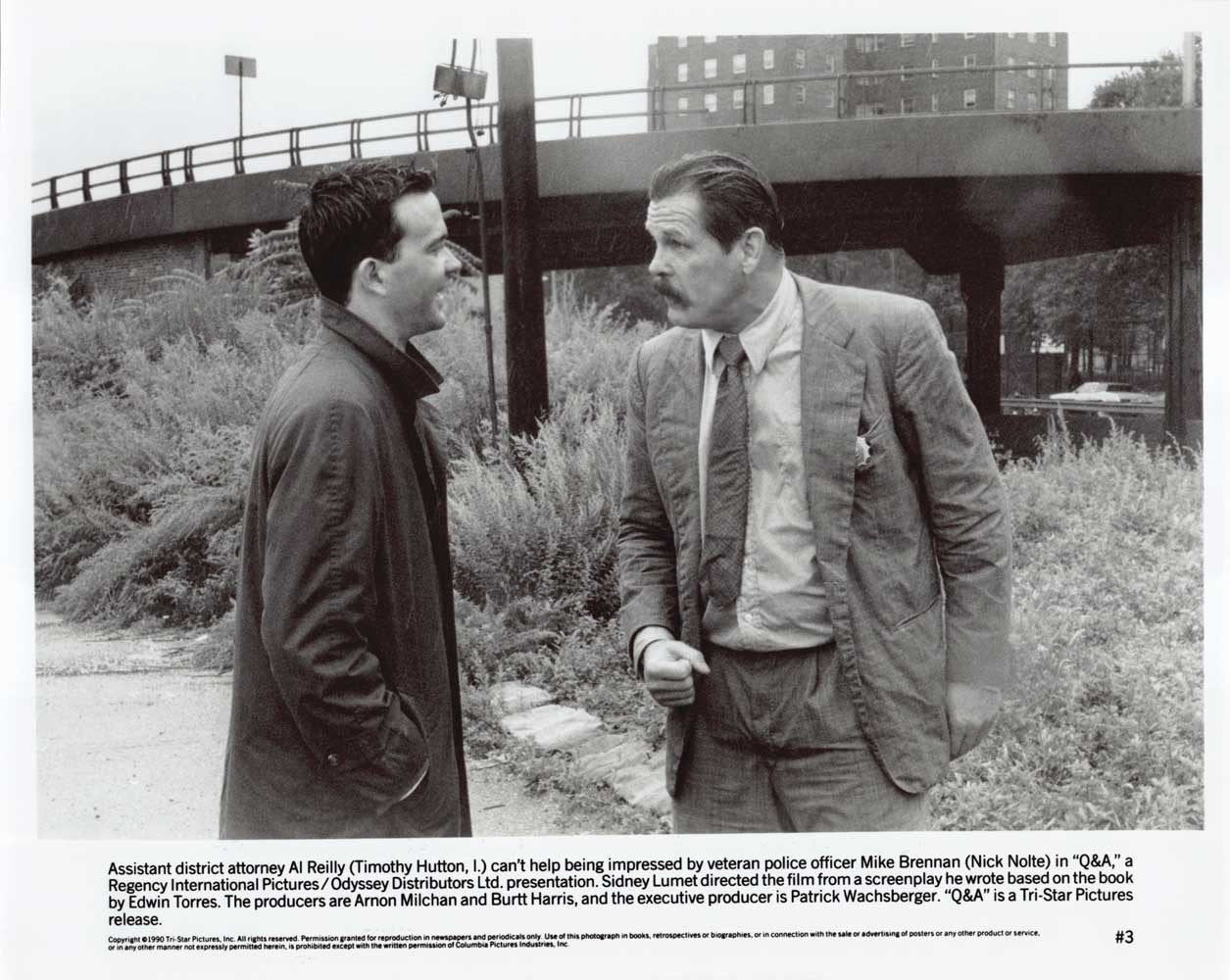 Timothy Hutton Nick Nolte Q&A original 10x8 press photo 1990