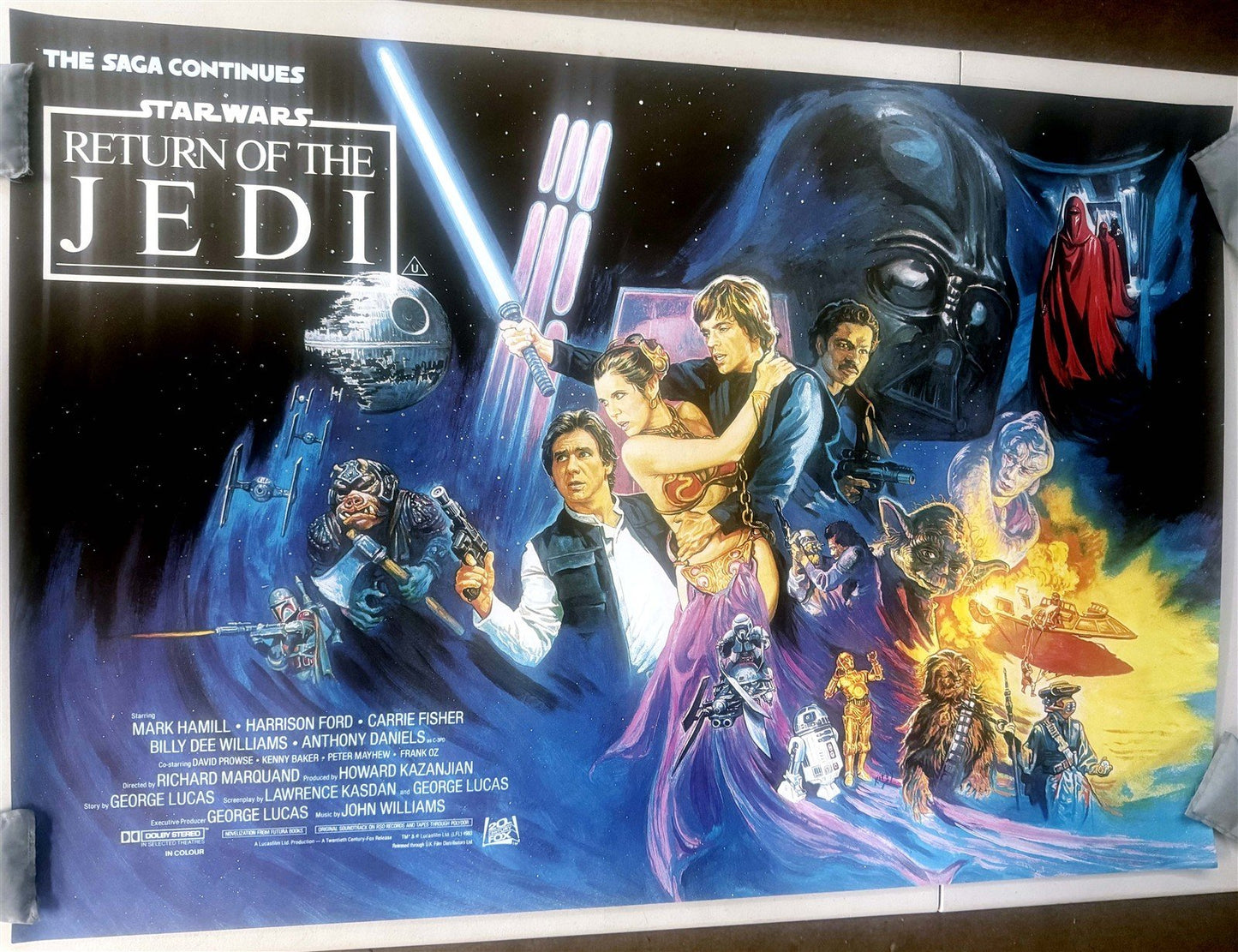 1983 Star Wars RETURN OF THE JEDI original 27½x40 British Quad