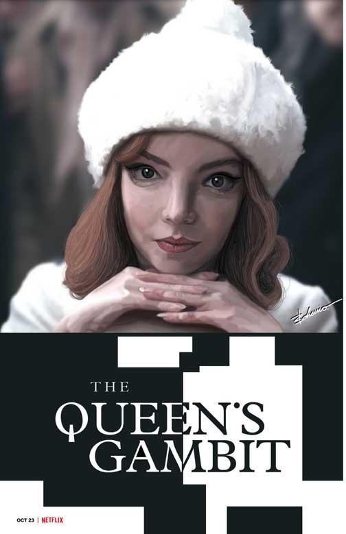 Anya Taylor-Joy THE QUEEN'S GAMBIT artwork movie poster 11x17 Netflix