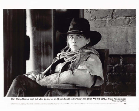 Russell Crowe QUICK AND THE DEAD Sharon Stone original press photo 1995